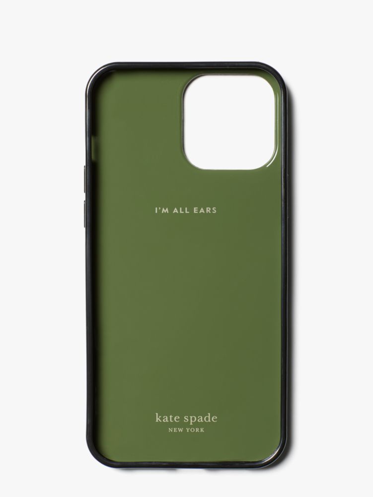 Kate Spade,Rose Garden Glitter iPhone 13 Pro Max Case,Black Multi
