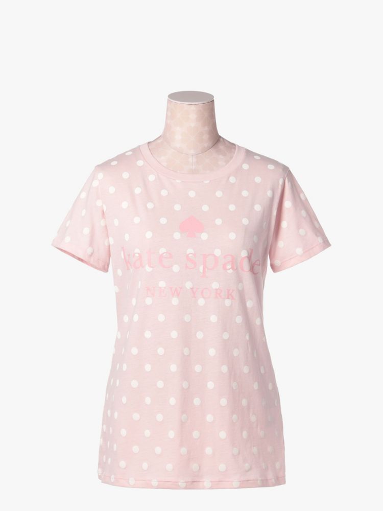 Kate Spade,イースタン ドット ロゴ Tシャツ,ウェア,チョークピンク