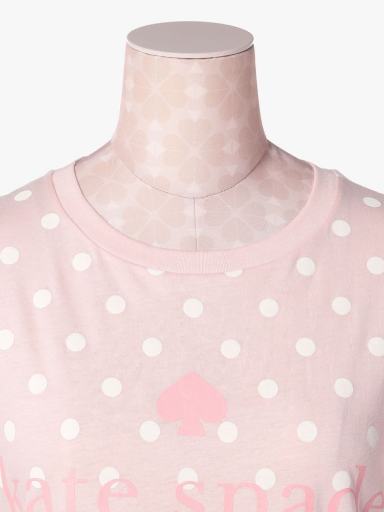 Kate Spade,イースタン ドット ロゴ Tシャツ,ウェア,チョークピンク