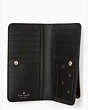Kate Spade,darcy large bilfold wallet,Black Multi