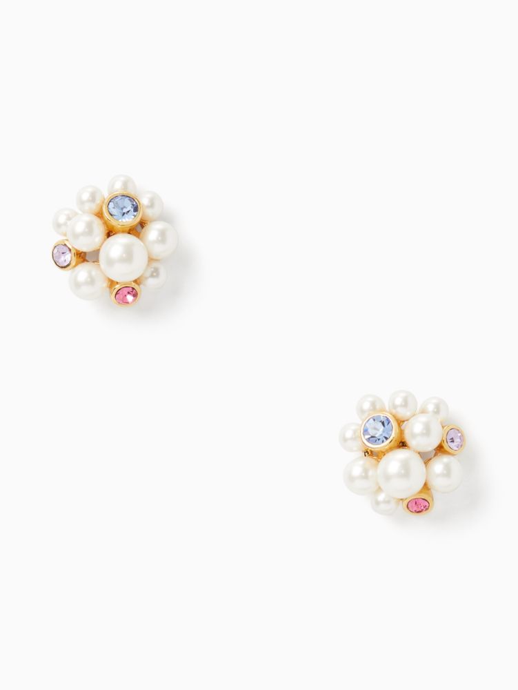 Kate Spade,pearl caviar cluster studs,