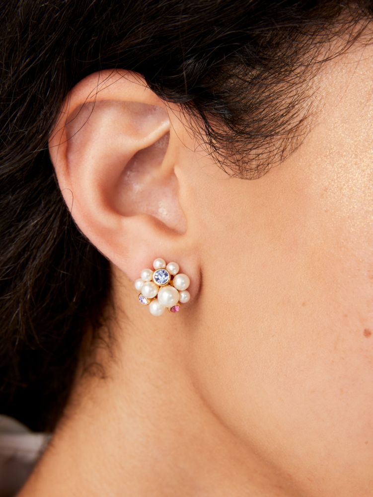 Kate Spade,pearl caviar cluster studs,