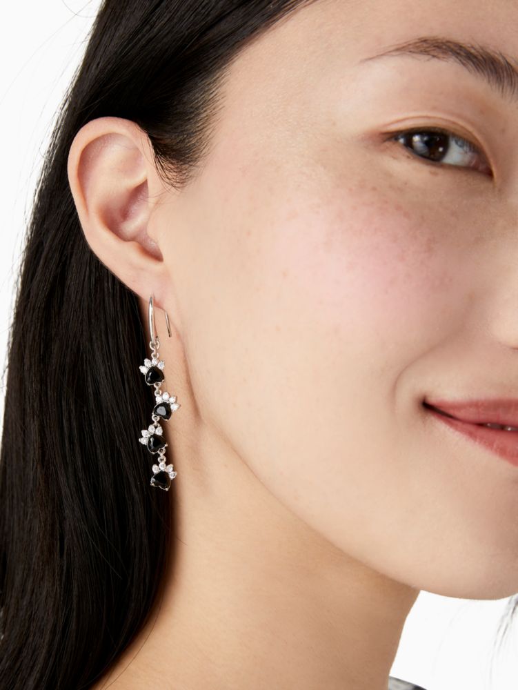 Kate Spade,Paw Print Linear Earrings,