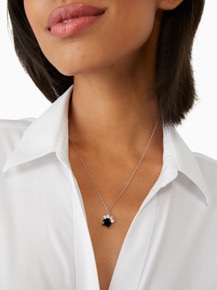Kate Spade,Paw Print Mini Pendant Necklace,