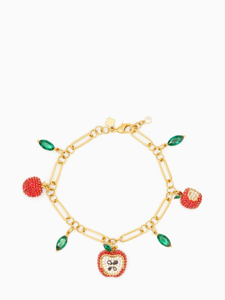 Kate Spade,apple of my eye charm bracelet,bracelets,50%,Red Multi