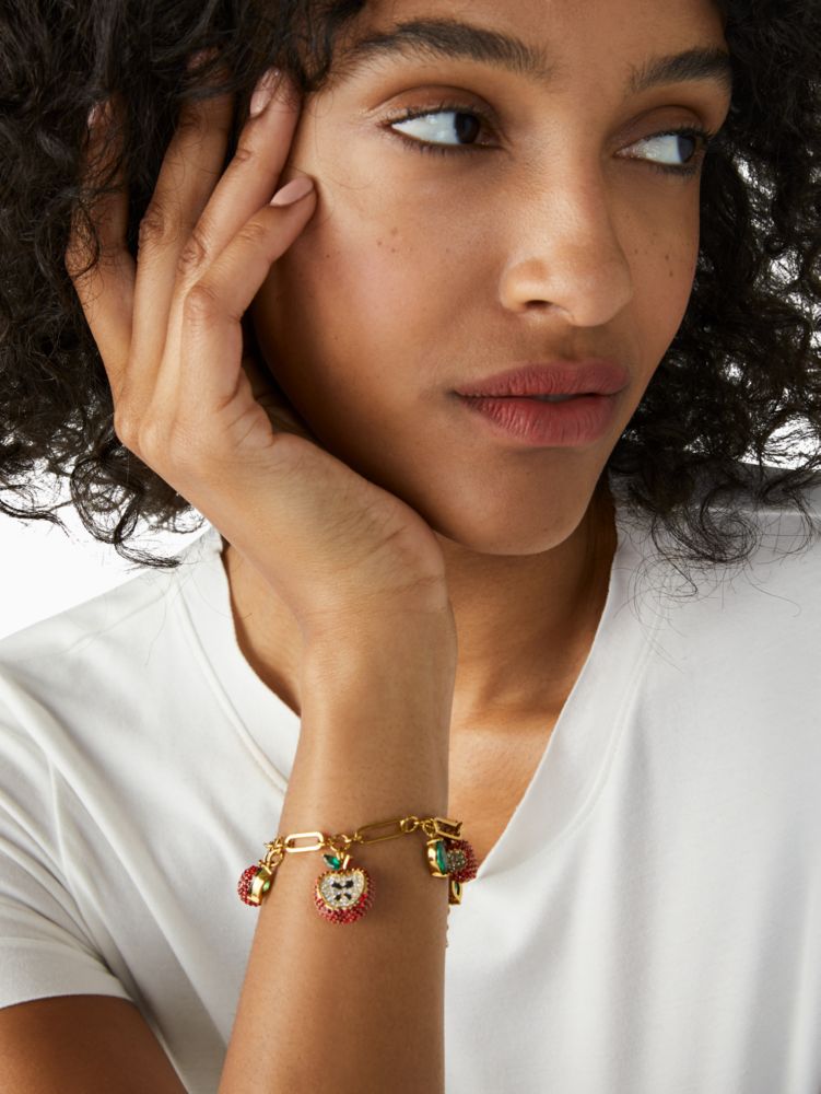 Kate Spade,Apple Of My Eye Charm Bracelet,