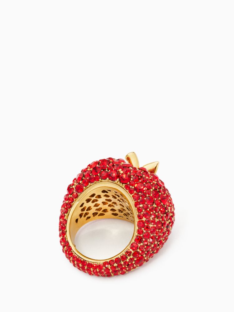 Kate Spade,apple of my eye pave cocktail ring,rings,Red Multi