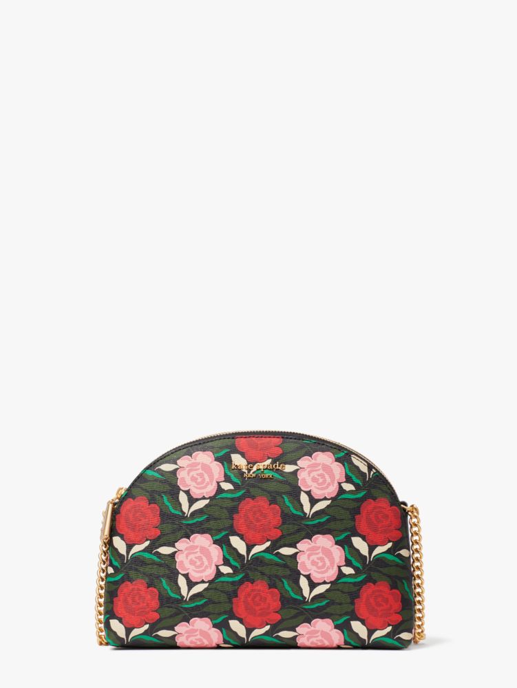 Kate Spade New York Morgan Rose Garden Double-Zip Dome Crossbody