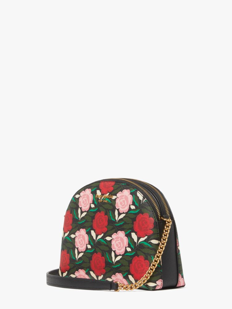 Morgan Rose Garden Double Zip Dome Crossbody