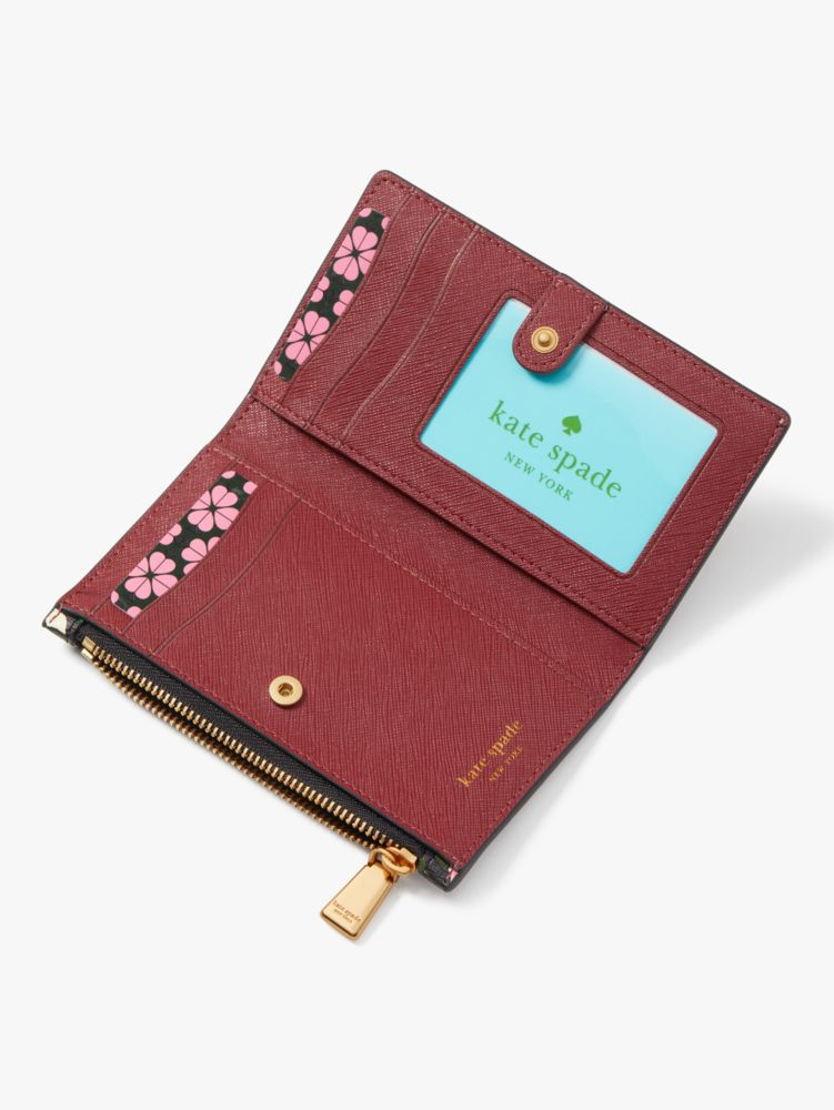 Kate Spade Morgan Rose Garden Cardholder in Black Multi k9239 –