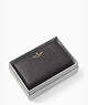 Kate Spade,tinsel boxed medium compartment bi fold wallet,60%,Black