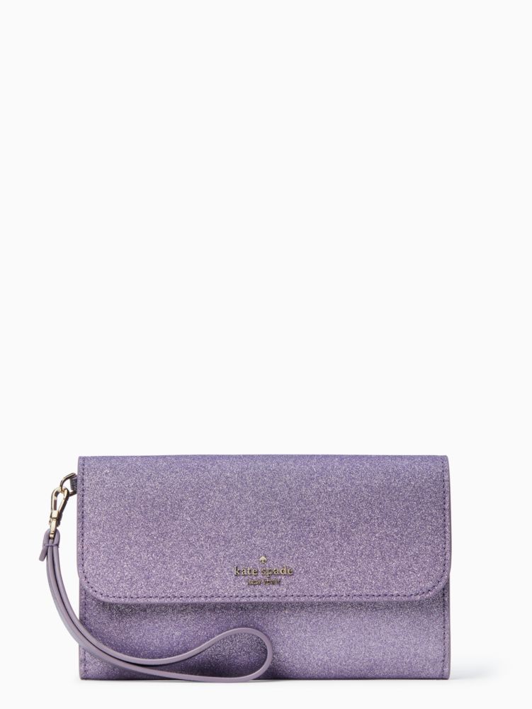 Kate Spade,tinsel boxed medium phone wristlet,60%,Lilac Frost