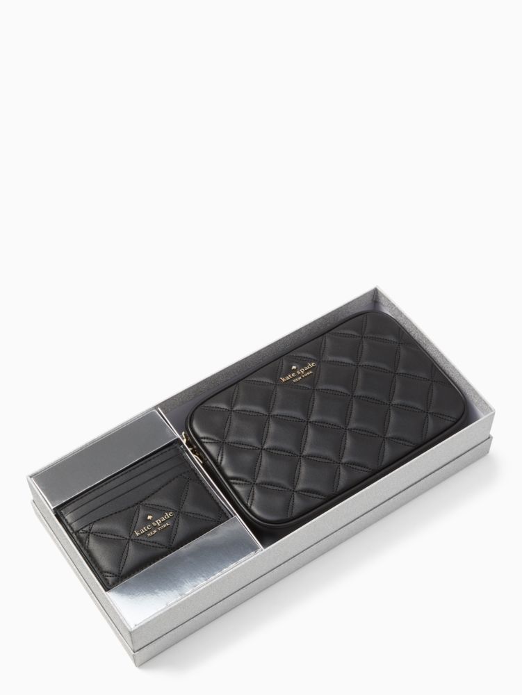 Kate Spade,Tinsel Smooth Quilted Boxed Crossbody Set,