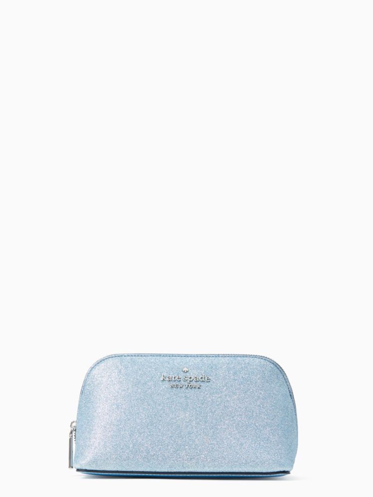 Kate Spade,tinsel small cosmetic case,60%,Frosty Sky