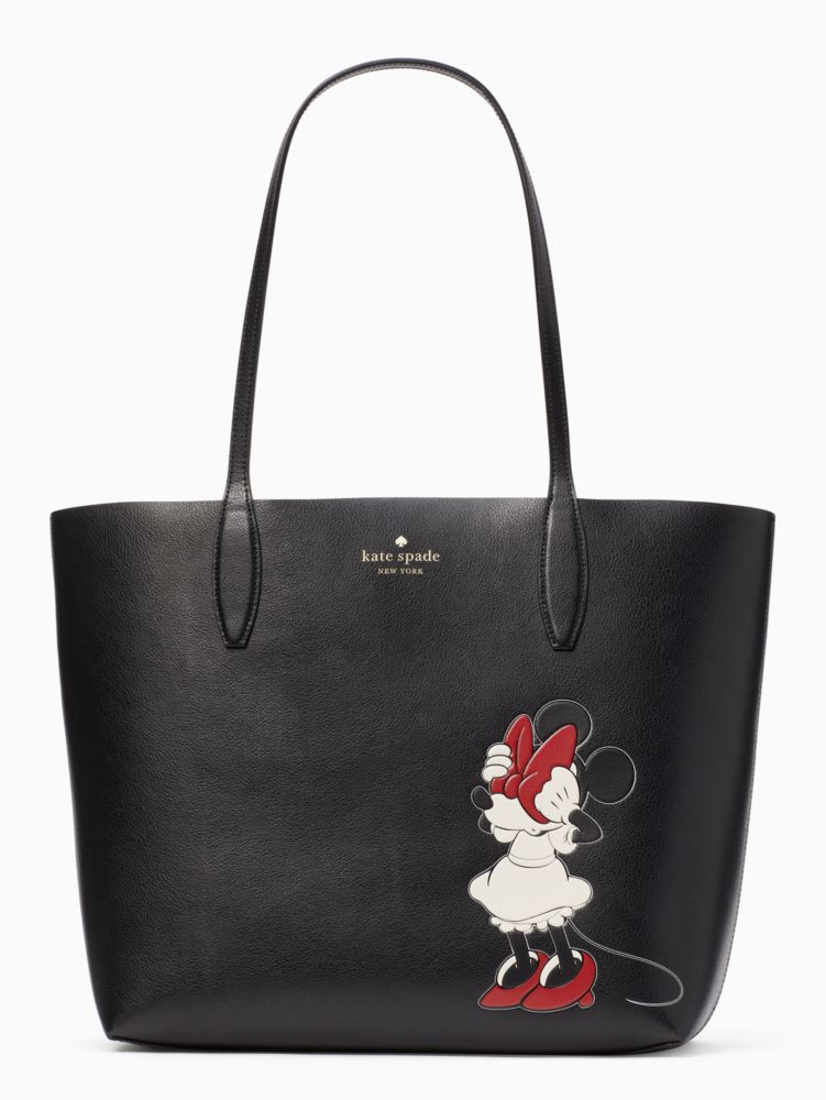 Kate Spade,disney x kate spade new york minnie mouse tote bag,Black Multi