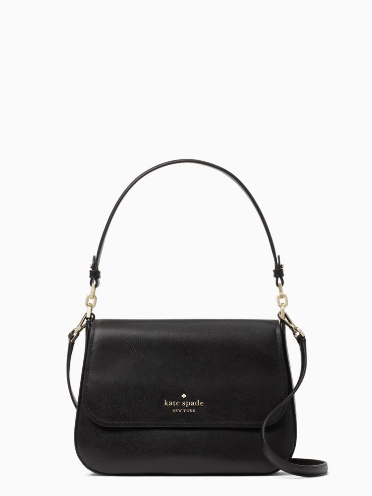 Kate Spade,Staci Saffiano Leather Flap Shoulder Bag,