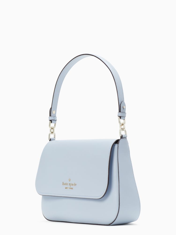 Kate Spade,Staci Saffiano Leather Flap Shoulder Bag,Shoulder Bag,Logo,Metal,Casual,