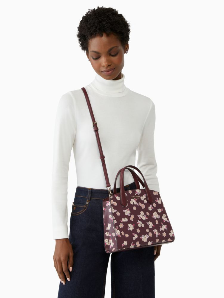 Kate Spade,tinsel satchel,Deep Berry Multi