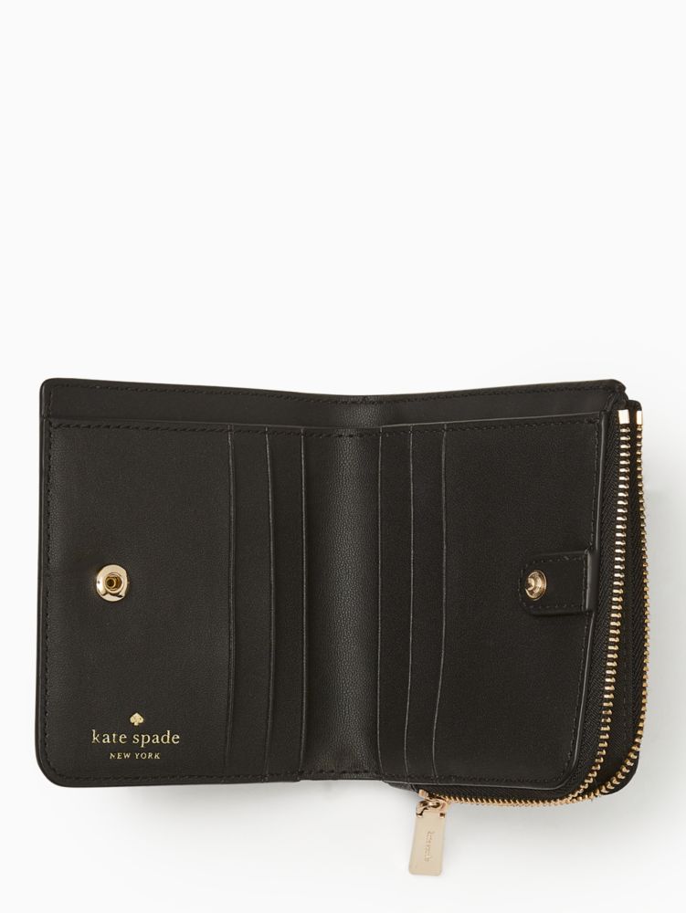 kate spade, Bags, Kate Spade Black Schuyler Small L Zip Bifold Wallet