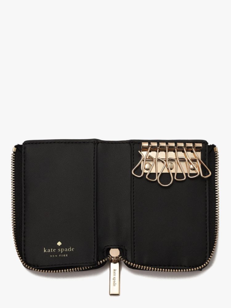 Kate Spade,ステイシー カラーブロック サフィアーノ レザー キー ホルダー,財布小物,ウォームベージュマルチ
