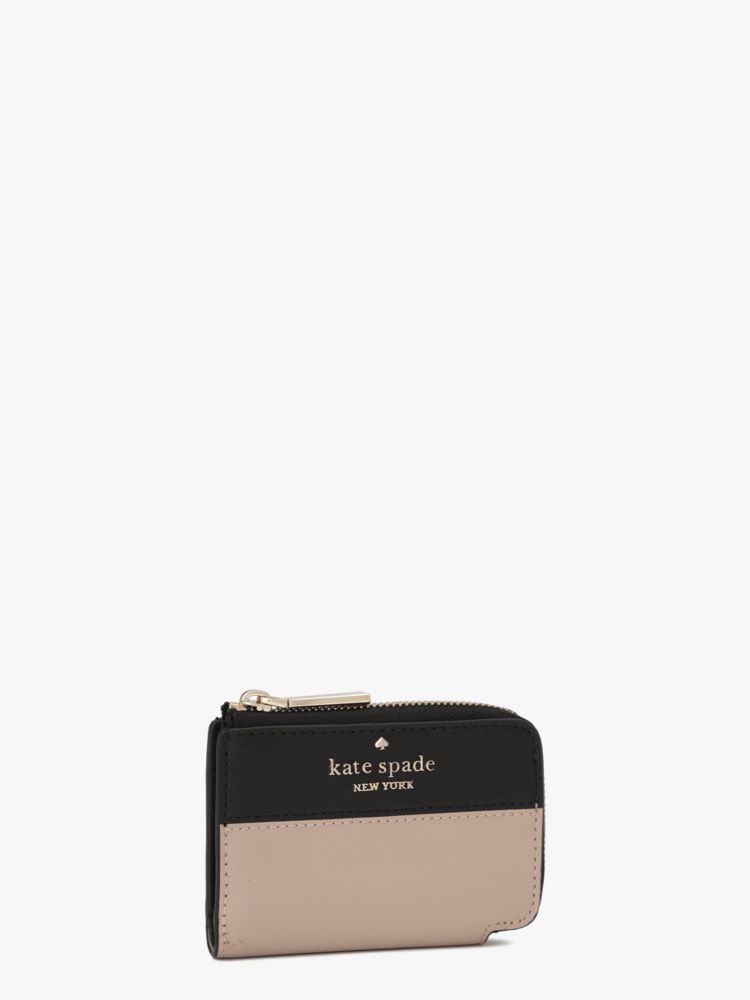 Kate Spade,ステイシー カラーブロック サフィアーノ レザー キー ホルダー,財布小物,ウォームベージュマルチ