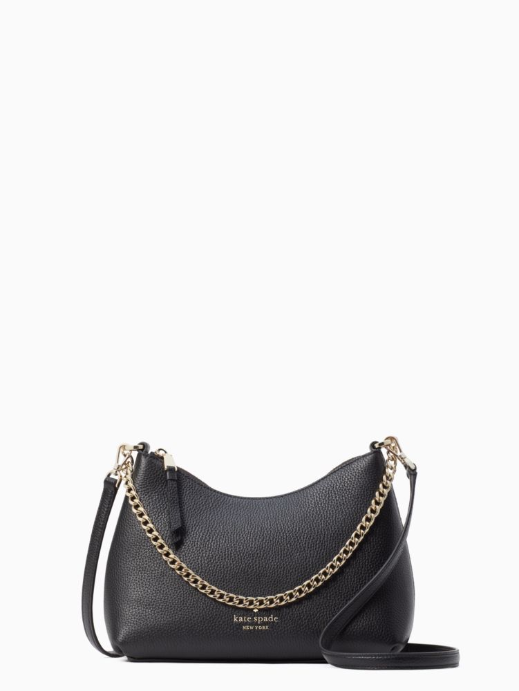 Two-Way Pebble Leather Crossbody Bag