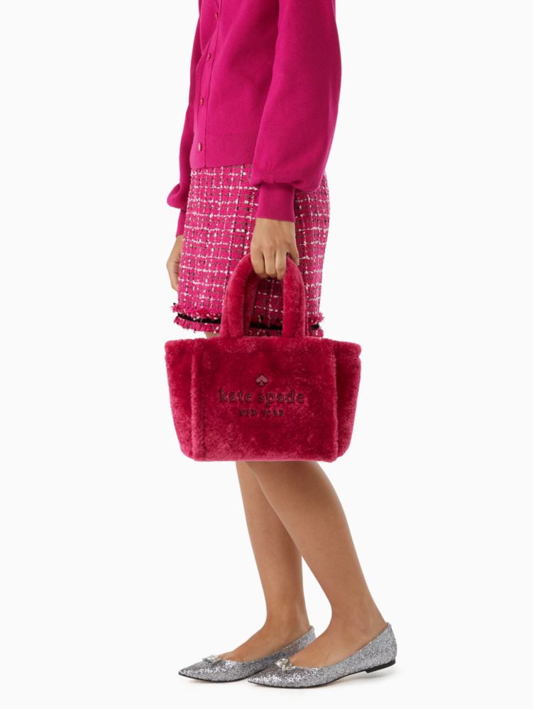 kate spade faux fur tote