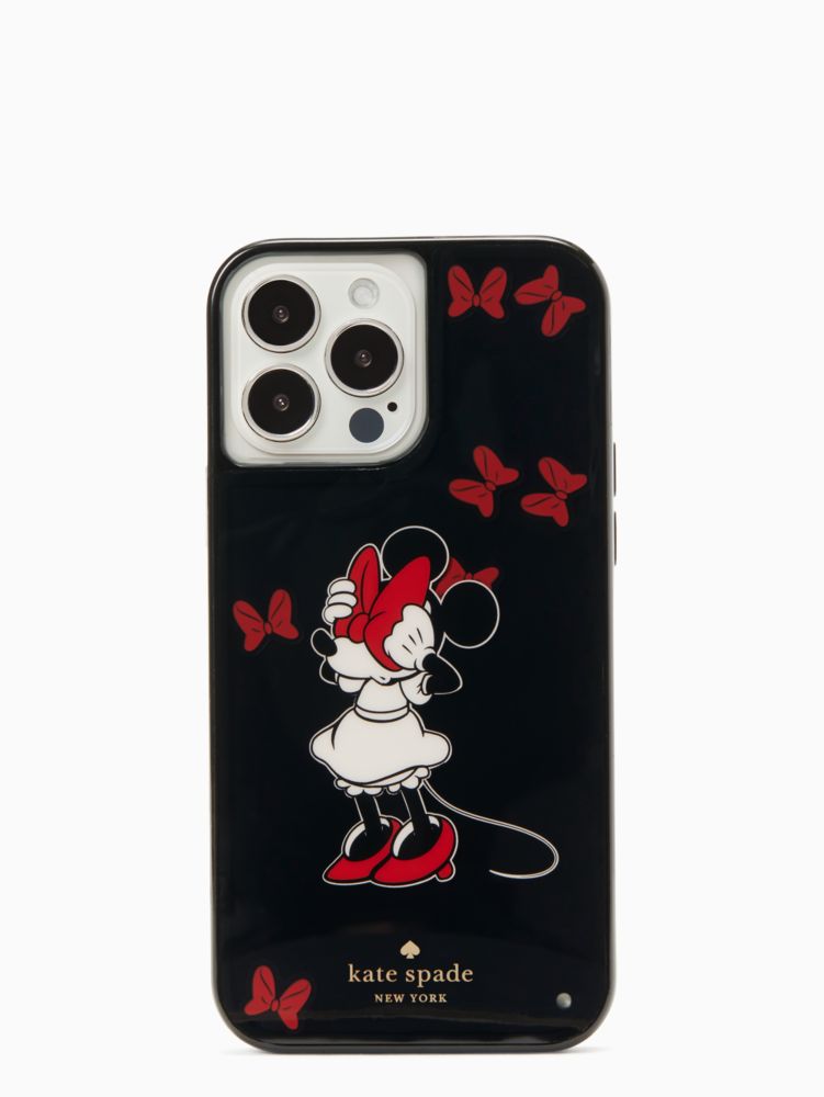 Kate Spade,Disney x Kate Spade New York Minnie Bow Resin iPhone 13 Pro Max Case,
