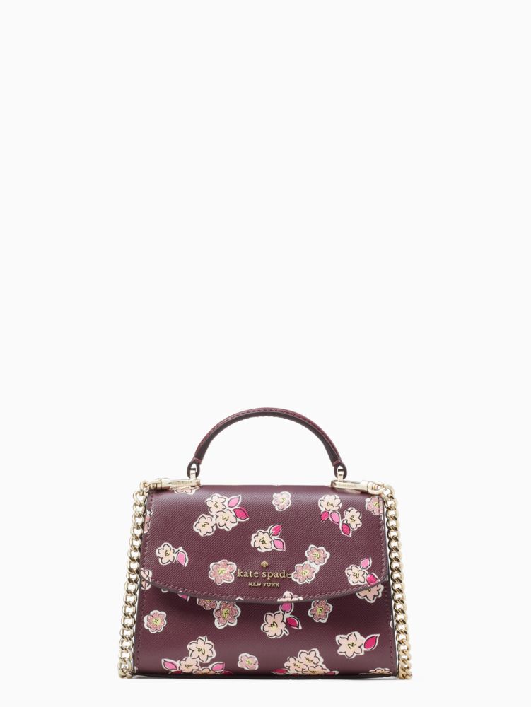 Kate Spade,darcy micro satchel,60%,Deep Berry Multi