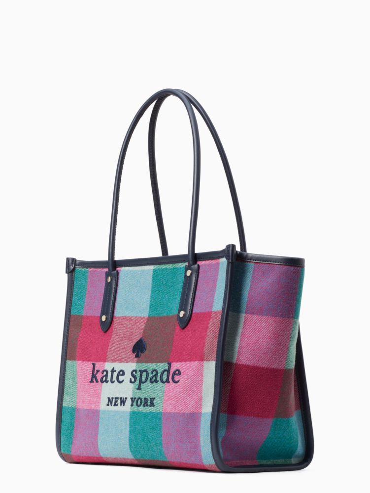 Kate Spade,エラ フェスティブ チェック ファブリック トート,バッグ,