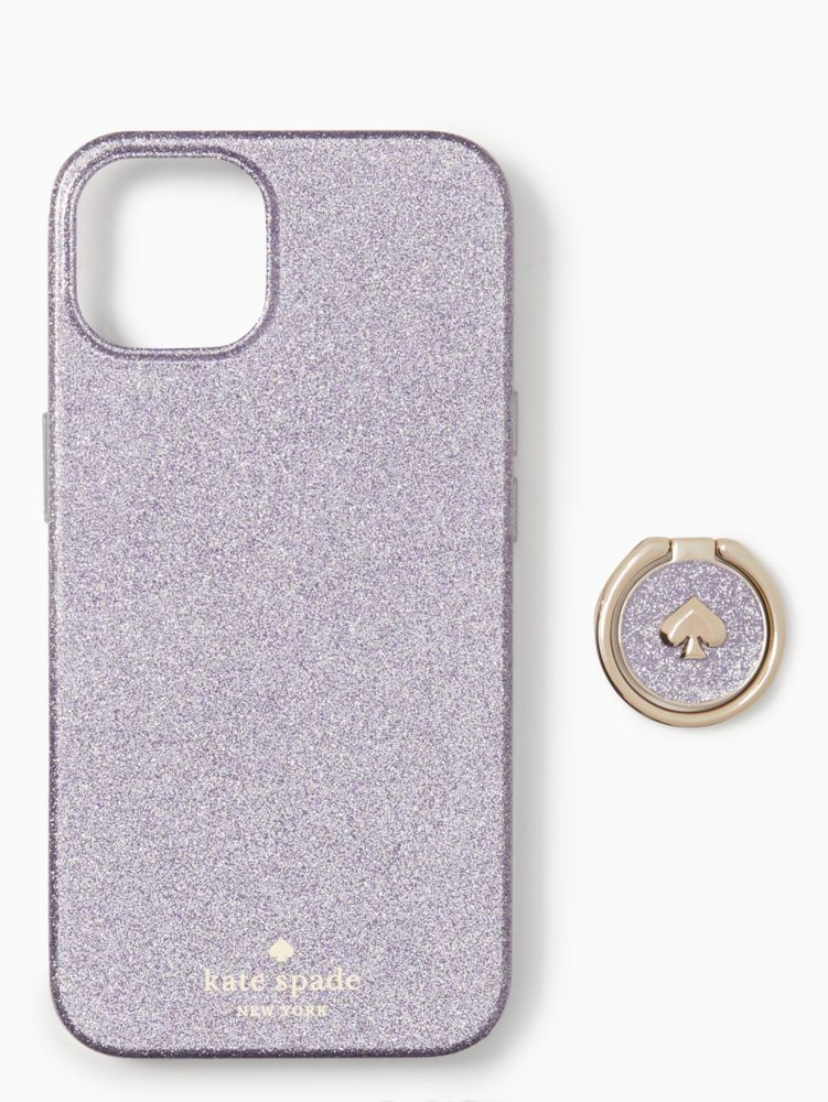 Kate Spade,glitter stability ring resin iphone 13 case,