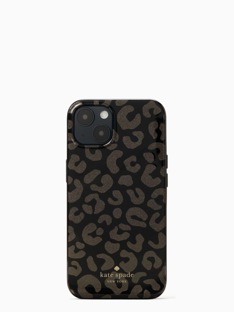 Kate Spade,Graphic Leopard Resin iPhone 13 Case,