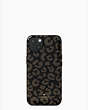 Kate Spade,Graphic Leopard Resin iPhone 13 Case,Black Multi