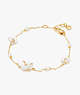 Kate Spade,Precious Pansy Scatter Bracelet,White Multi/Gold