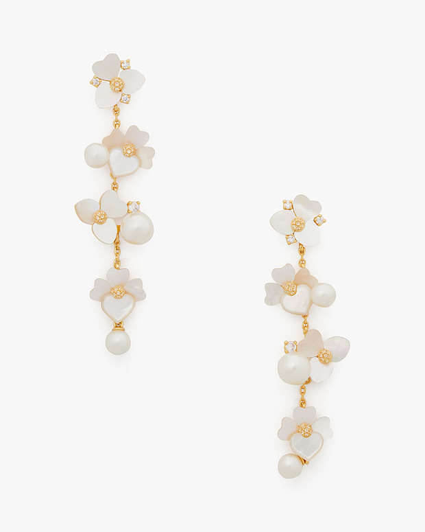 Precious Pansy Statement Linear Earrings | Kate Spade New York