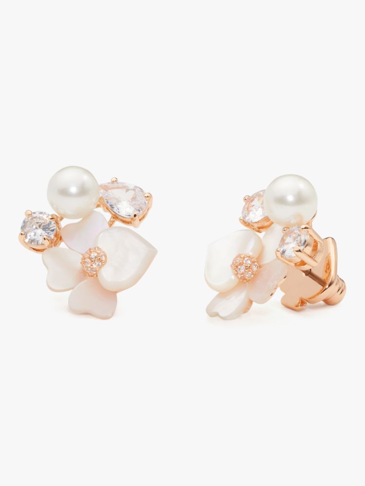 Precious Pansy Cluster Studs, , Product