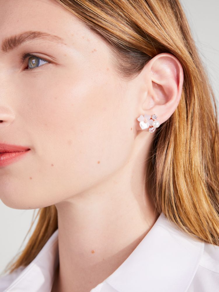 Precious Pansy Cluster Studs, , Product