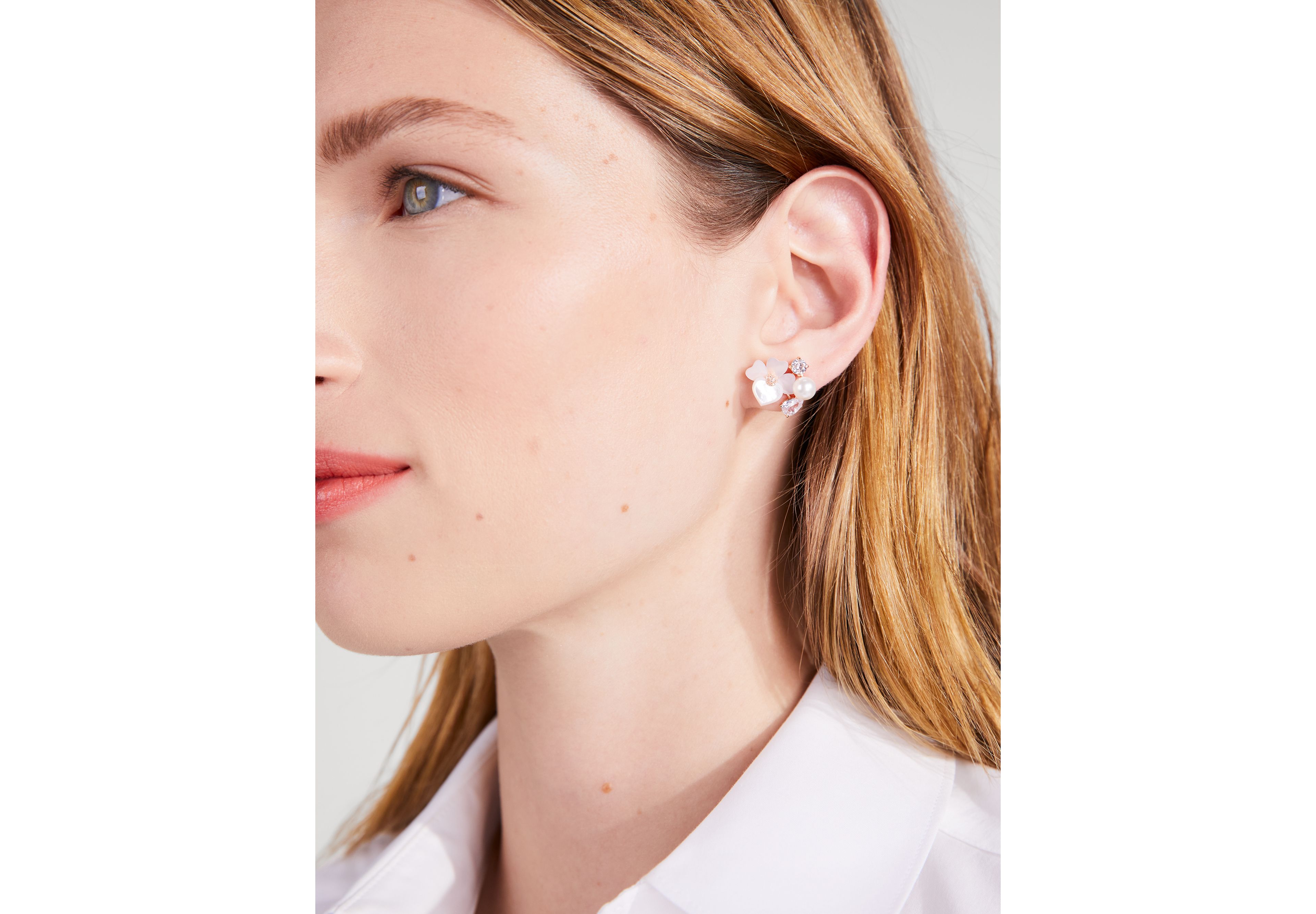 Precious Pansy Cluster Studs
