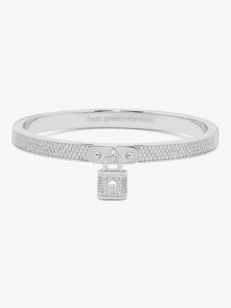 Kate Spade,Lock And Spade Pavé Bangle,