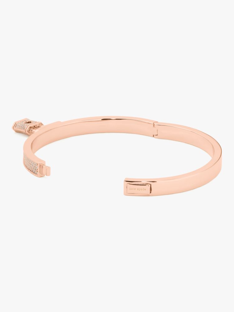 Kate Spade,Lock And Spade Pavé Bangle,Rosegold