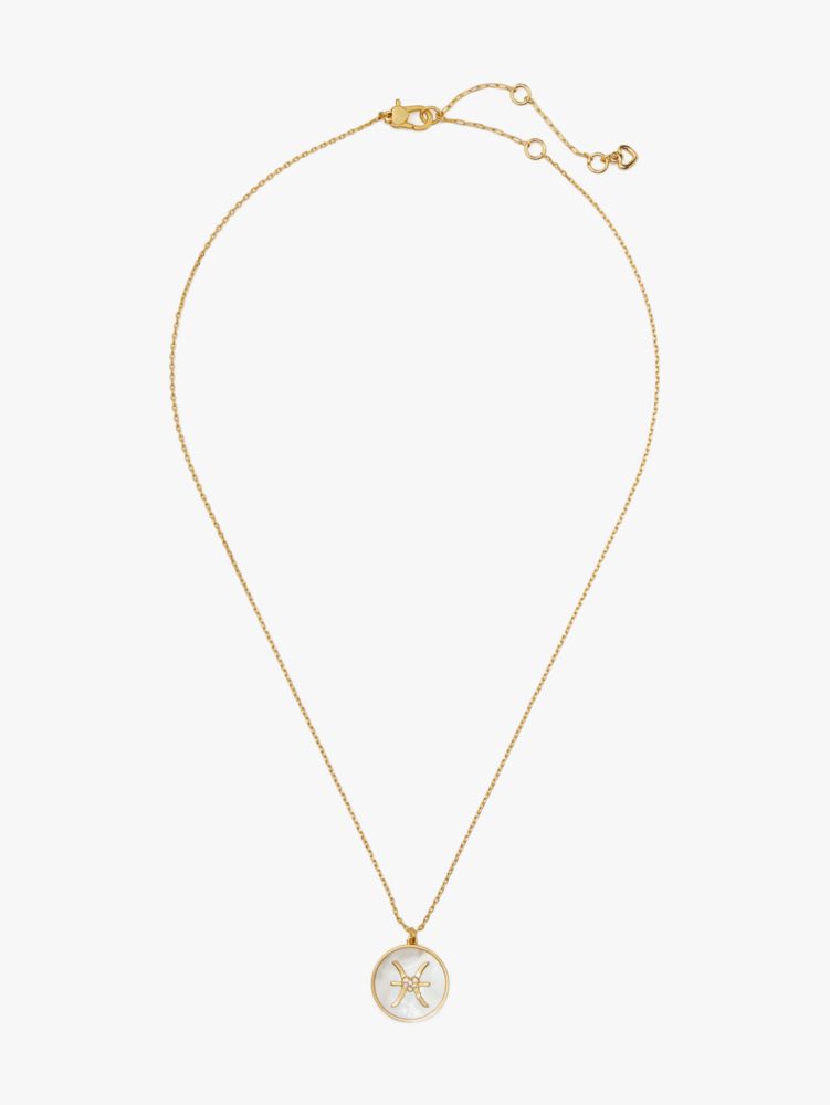 Kate Spade,Zodiac In The Stars Mother Of Pearl Pendant,Mother Of Pearl/Gold