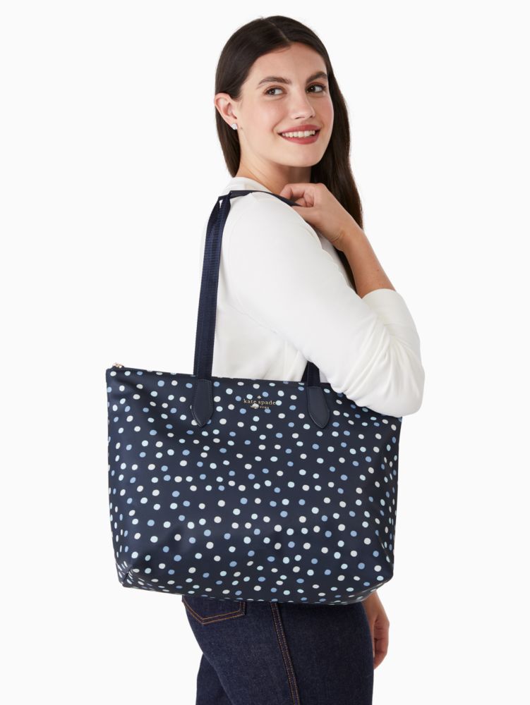 Mel Packable Tote, Blue Multicolor, Product