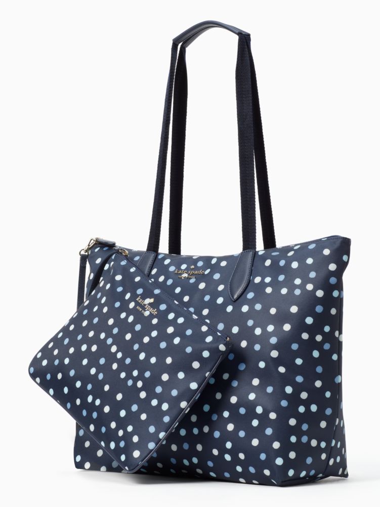 Mel Packable Tote, Blue Multicolor, Product