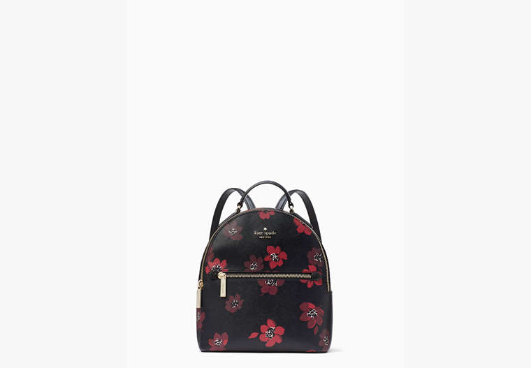 Kate Spade,perry leather small backpack,Black Multi