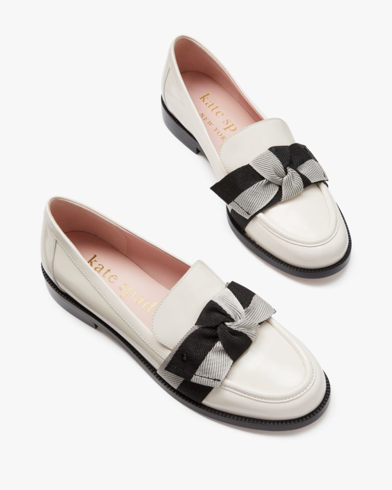 Kate Spade,Leandra Loafers,Work,Cream/ Black Multi