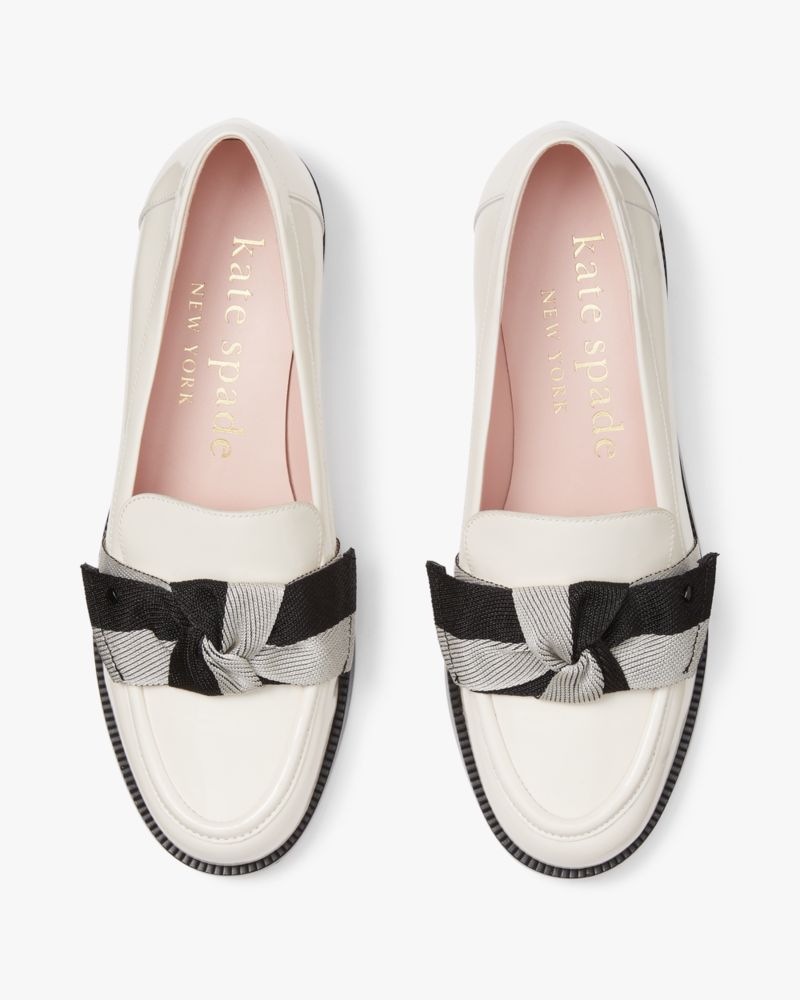 Kate Spade,Leandra Loafers,Work,Cream/ Black Multi