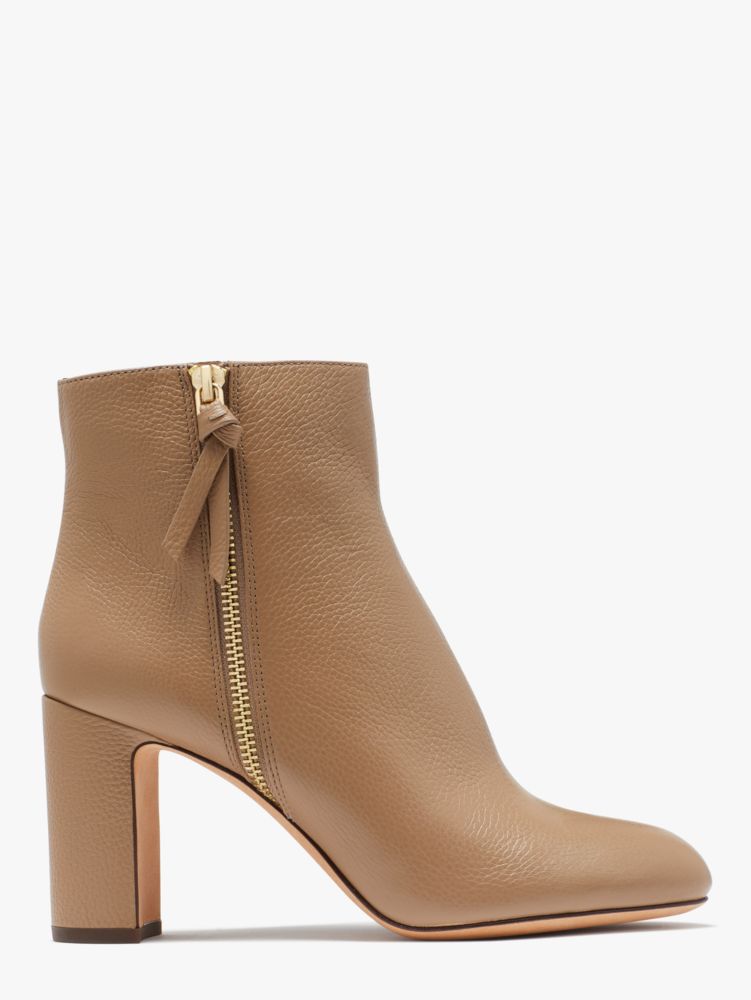 Kate Spade,Knott Zip Booties,Casual,Rustic Brown