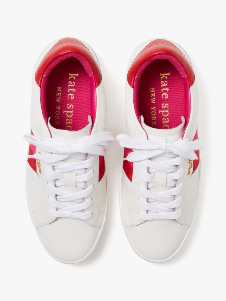 Kate Spade,Flash Sneakers,Casual,Optic White/Heirloom Tomato