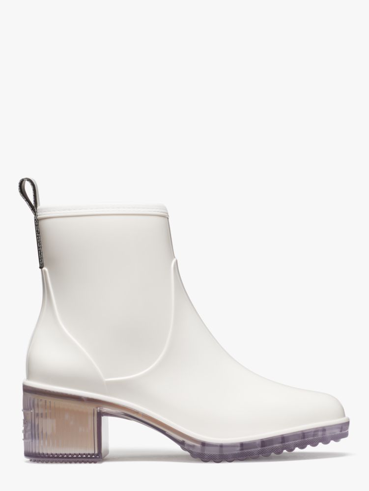 Kate Spade,Puddle Rain Booties,Casual,Parchment/Crystal