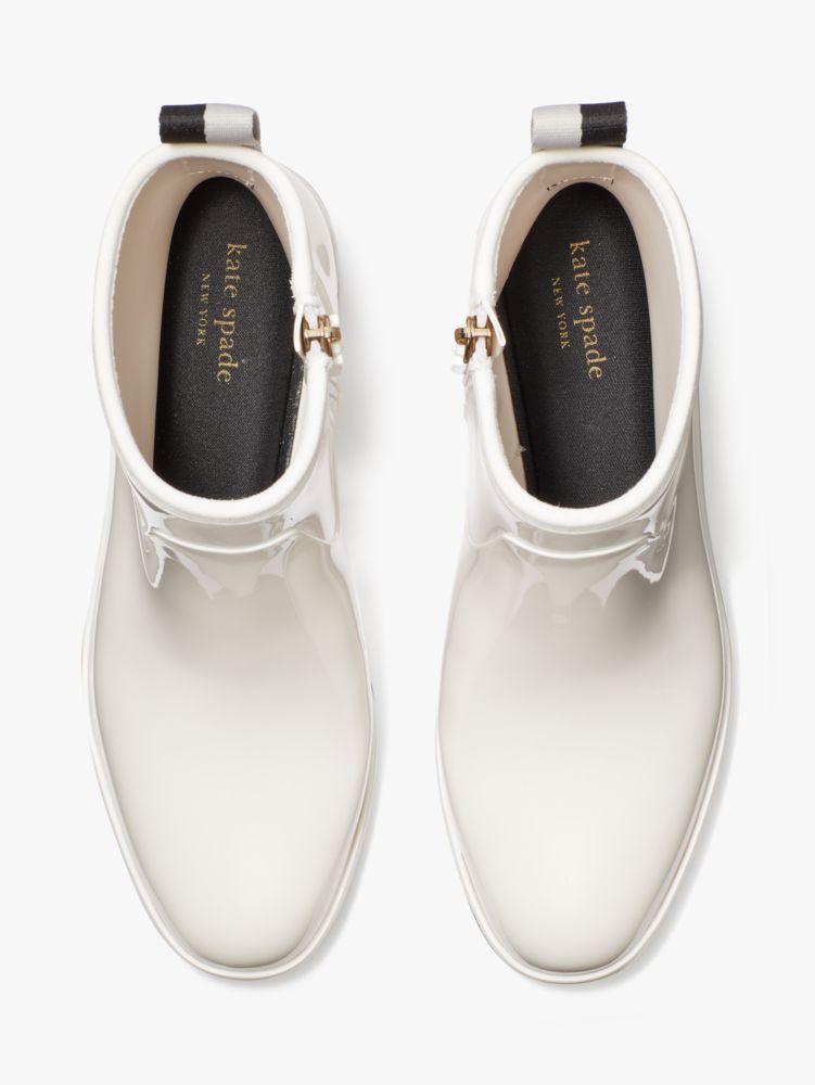 Kate Spade,Puddle Rain Booties,Casual,Parchment/Crystal